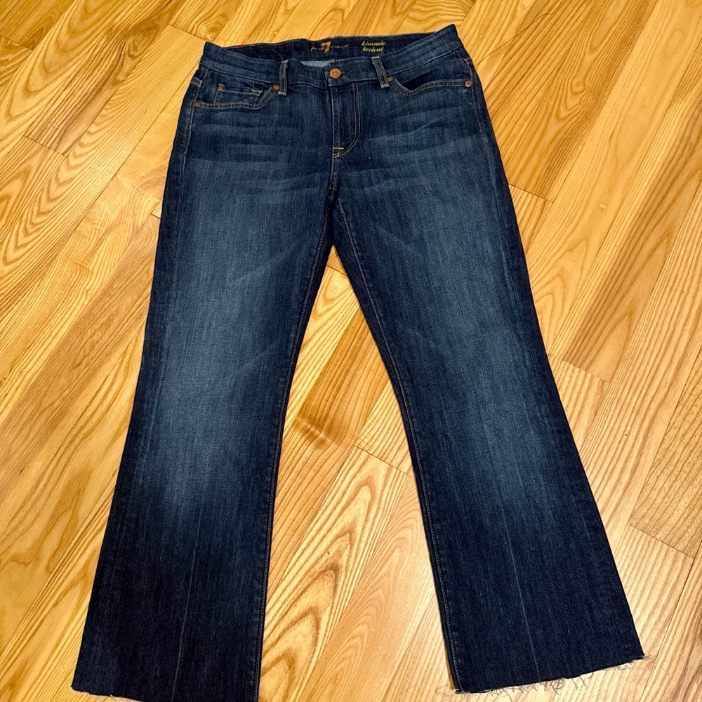 7 For All Mankind Kimmie Bootcut Jeans – Women’s Size 28 – Raw Cut Hem